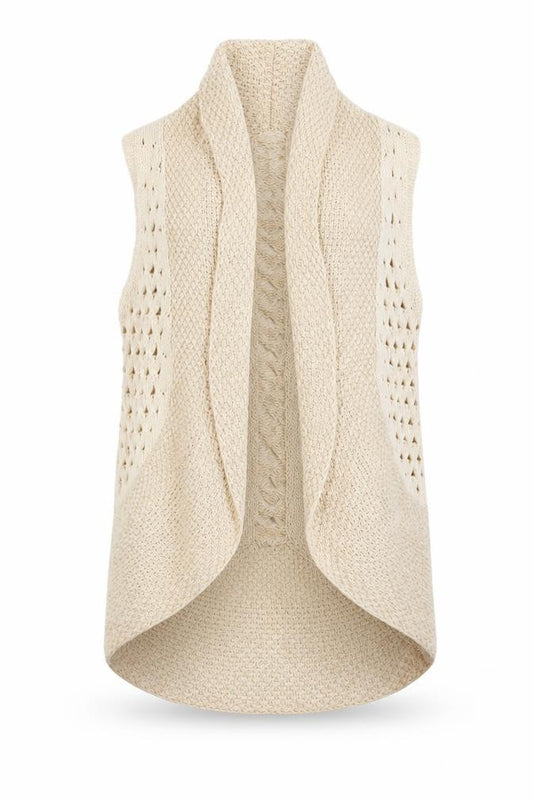 Front view of Max Studio Teens Beige Knit Vest -, size 12