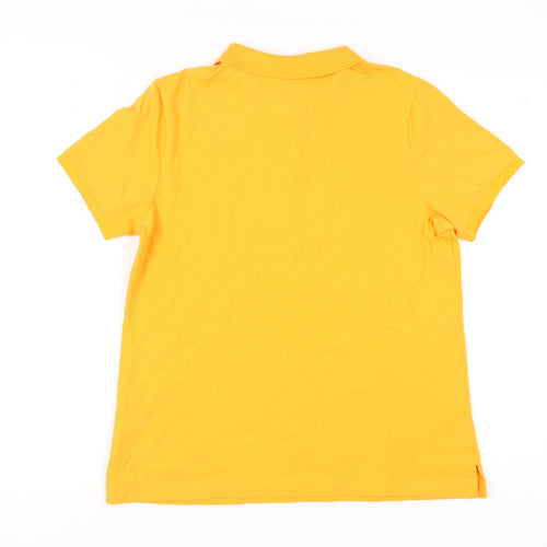 Lands' End Women's Yellow Polo Shirt M Classic Fit