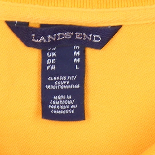 Lands' End Women's Yellow Polo Shirt M Classic Fit