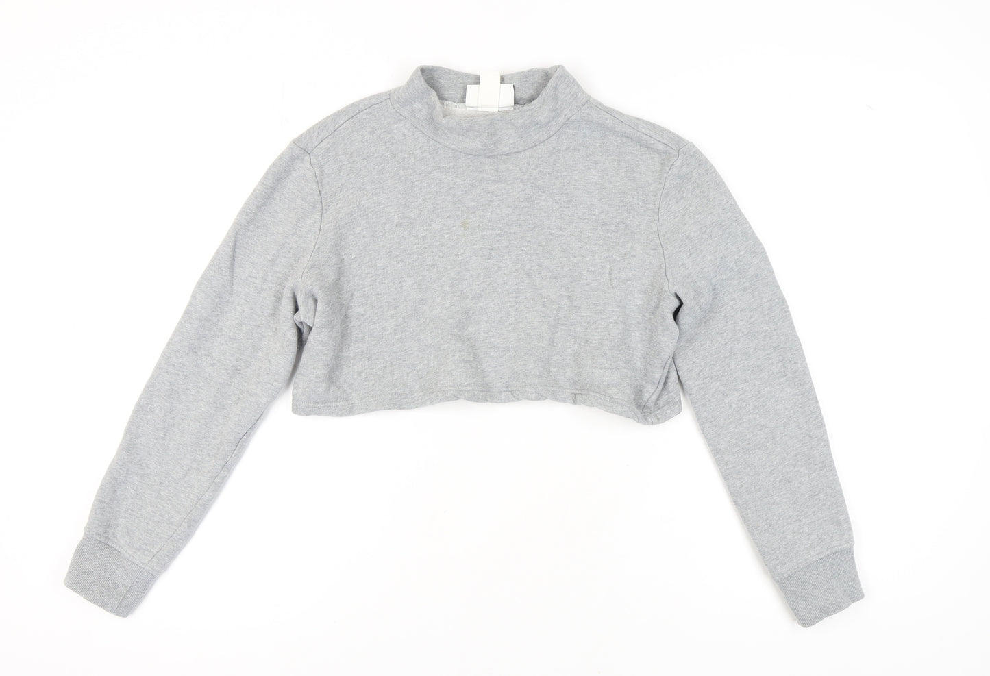 Monki Women's Grey Mock Neck Sweatshirt Size S