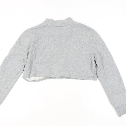 Monki Women's Grey Mock Neck Sweatshirt Size S