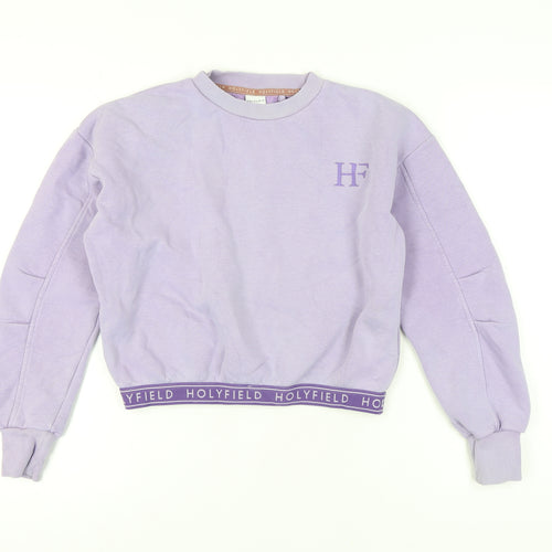 Holyfield Girls Purple Sweatshirt M 12-13 Years Pullover