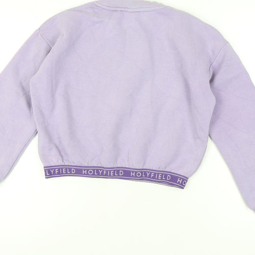 Holyfield Girls Purple Sweatshirt M 12-13 Years Pullover