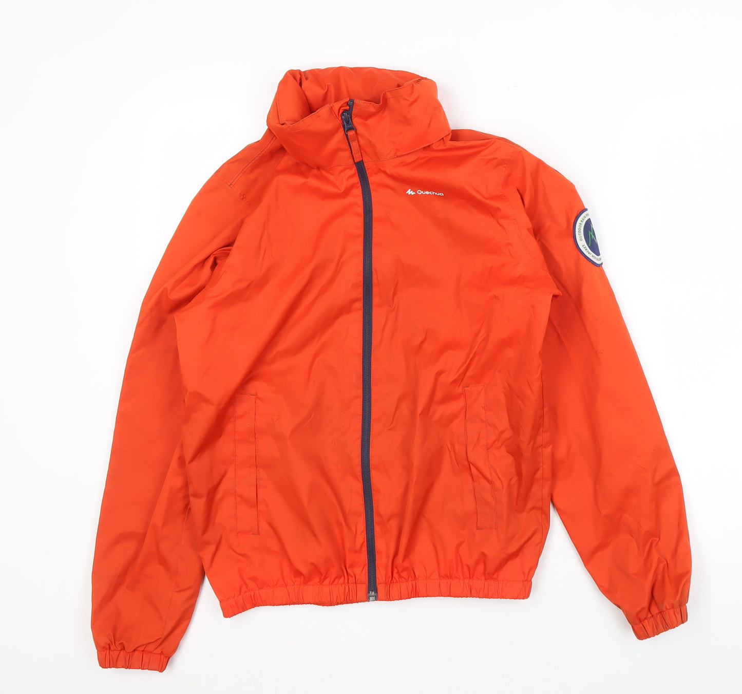 Quechua Boys Orange Windbreaker Jacket - Size 14