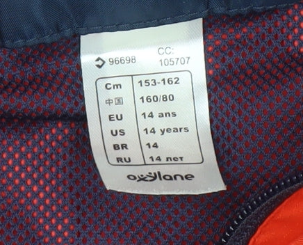Quechua Boys Orange Windbreaker Jacket - Size 14