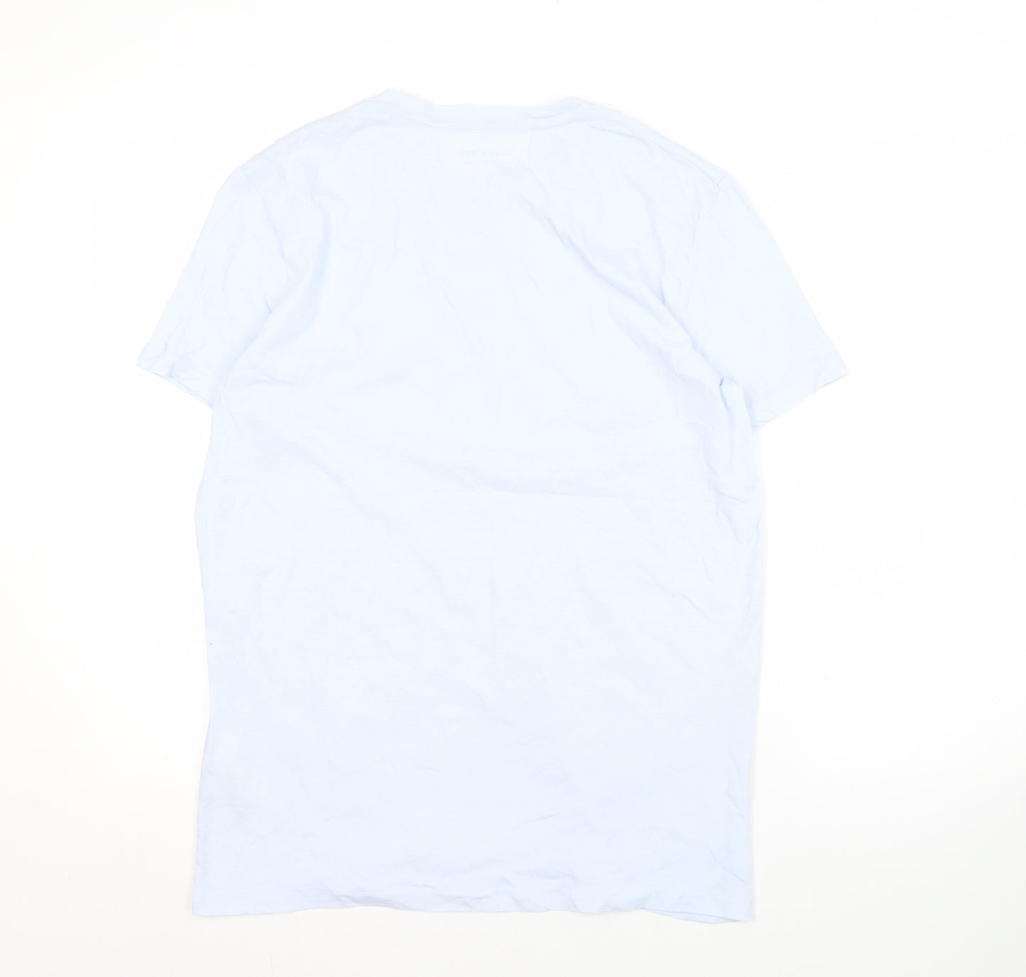 AllSaints Men's Blue Crew Neck T-Shirt Medium