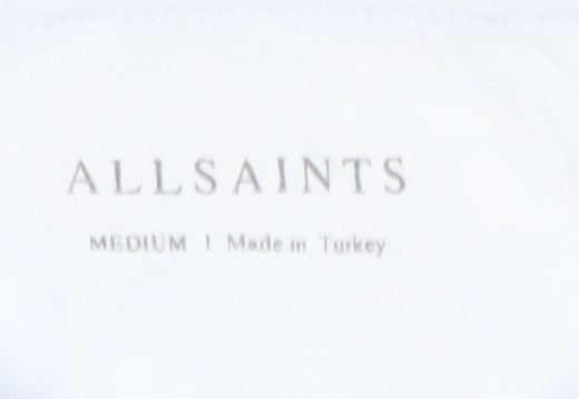 AllSaints Men's Blue Crew Neck T-Shirt Medium