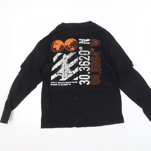 Marks and Spencer Boys Black NASA Long Sleeve T-Shirt 10 Years