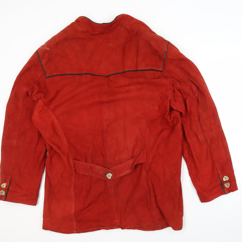Peter Hahn Women's Red Suede Blazer Size 14