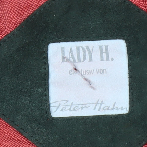 Peter Hahn Women's Red Suede Blazer Size 14