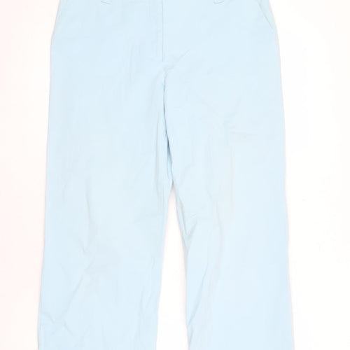 Boden Women's Blue Trousers Size 5 Flat Front