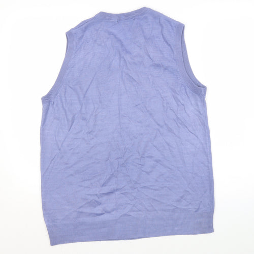 Woodville Men's Blue V-Neck Sleeveless Vest L
