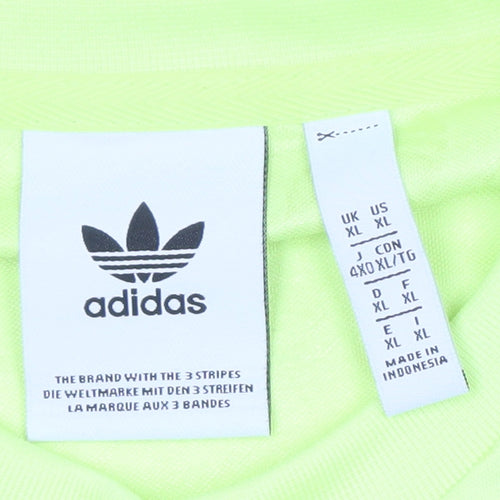 Adidas Men's Green XL Basic Crew Neck T-Shirt