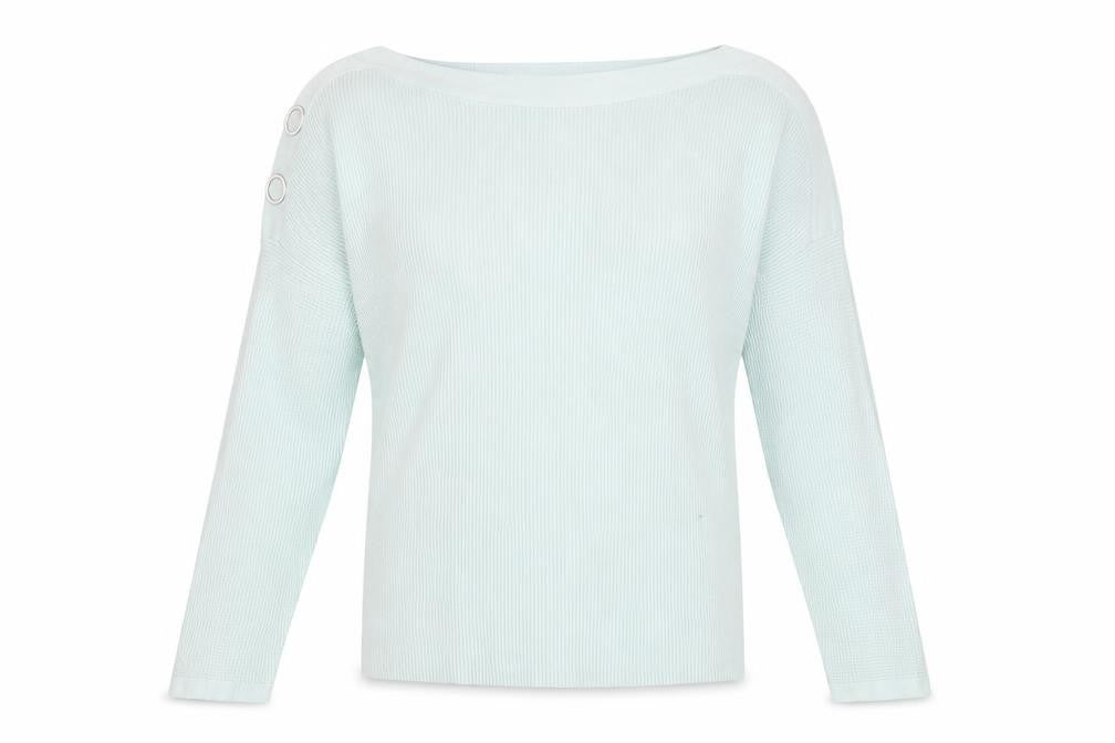 Phase Eight Unisex Green Lightweight Button Jumper