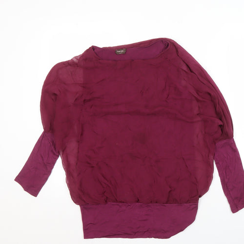 Phase Eight Women's Purple Batwing Chiffon Top