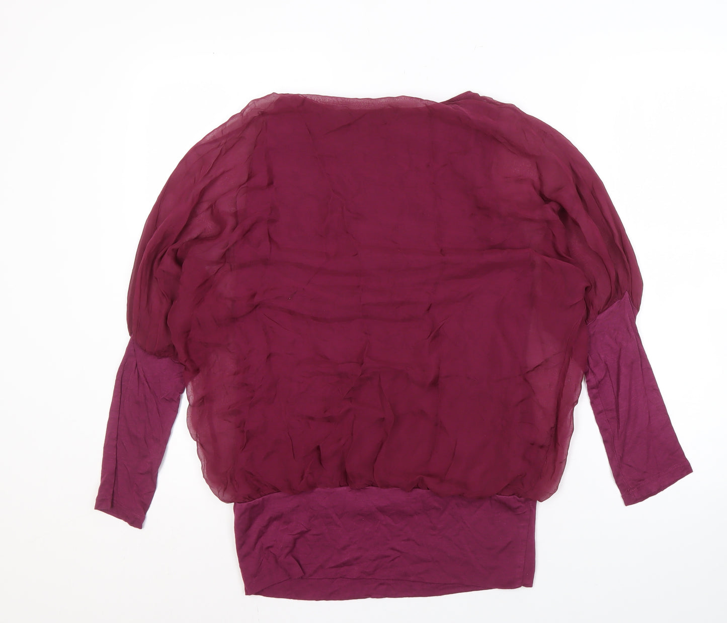 Phase Eight Women's Purple Batwing Chiffon Top