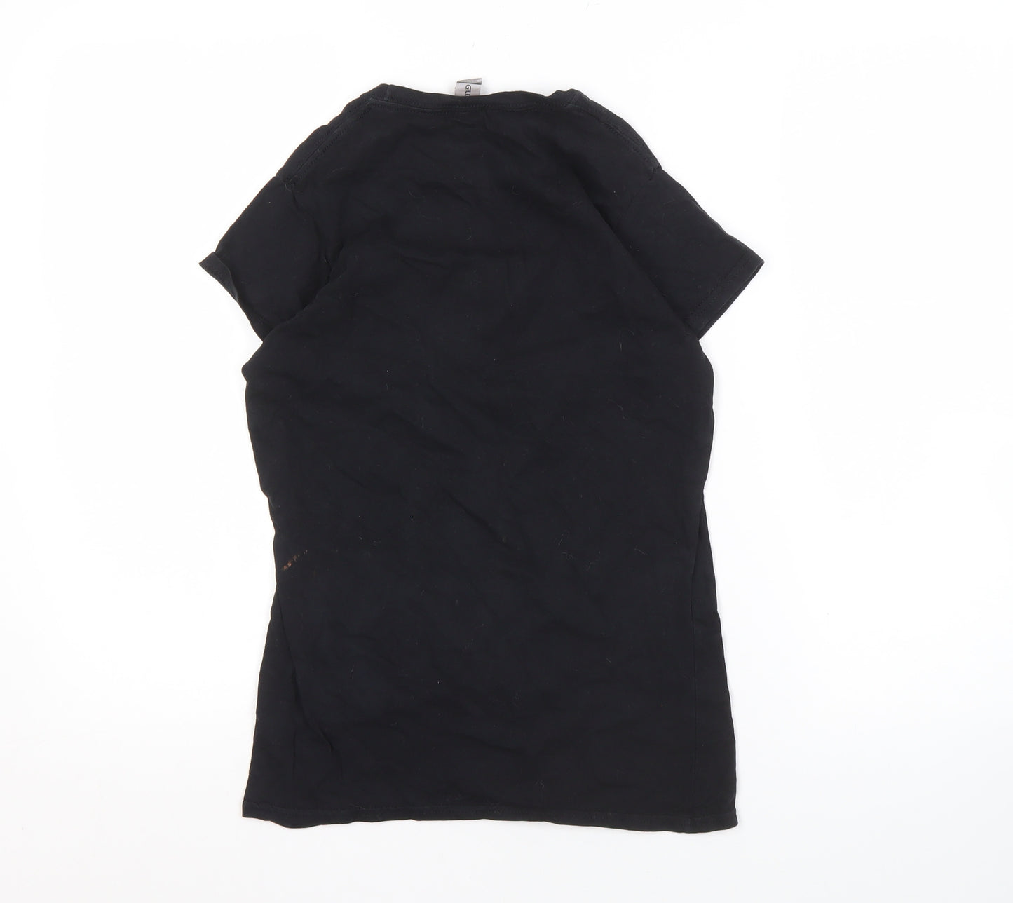 Unisex Black Graphic T-Shirt, M, Casual Wear