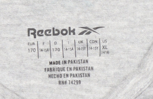 Reebok Girls Grey Tank Top Size 14-15 Years