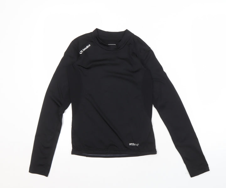 Sondico Boys Black Long Sleeve Athletic T-Shirt, 11-12 Years