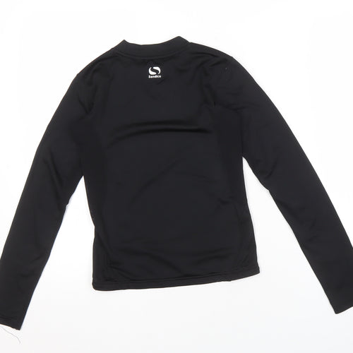 Sondico Boys Black Long Sleeve Athletic T-Shirt, 11-12 Years