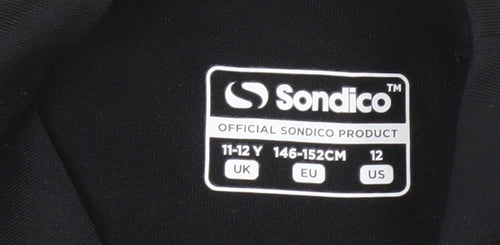 Sondico Boys Black Long Sleeve Athletic T-Shirt, 11-12 Years