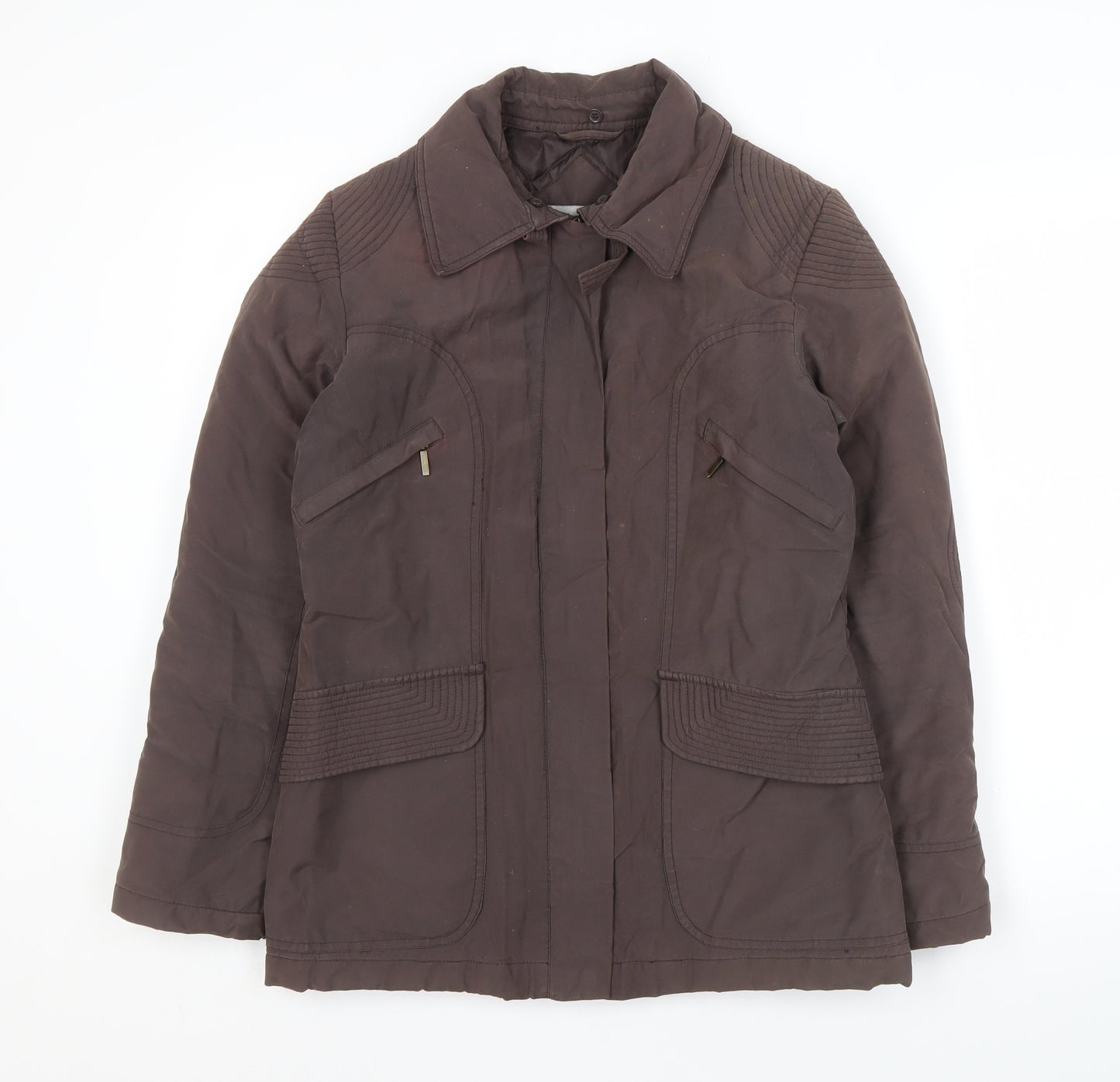 Wallis Women's Brown Cotton Nylon Jacket Size 10