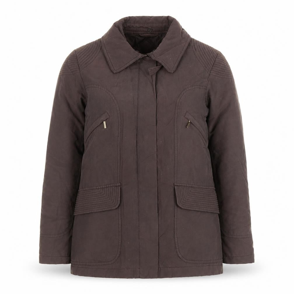 Front view of Wallis Women's Brown Cotton Nylon Jacket, size 10