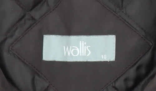Wallis Women's Brown Cotton Nylon Jacket Size 10