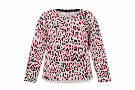 Front view of John Lewis Women's Multicolour Animal Print Jumper M