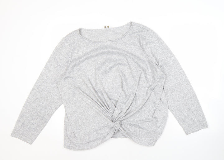 Cotton Traders Women's Grey Pullover Jumper Size 18