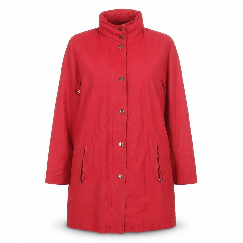 Front view of Four Seasons Women's Red L Rain Coat
