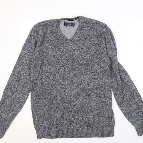 Maine Men's Grey V-Neck Pullover Jumper M