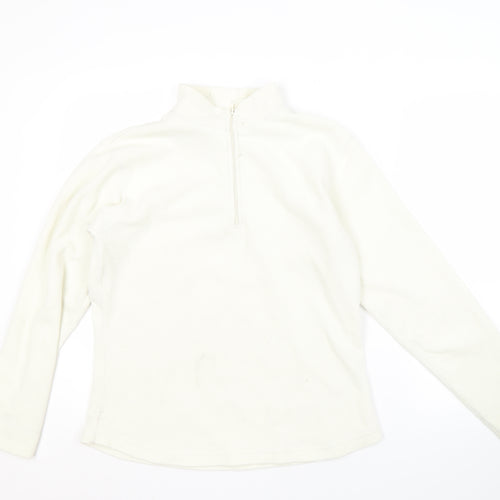 Peter Storm Women's White Fleece Sweatshirt Size 16