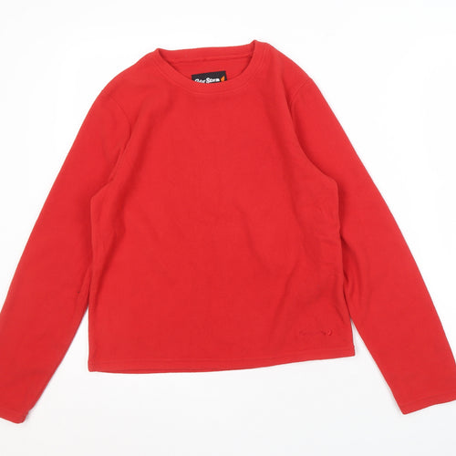 Peter Storm Boys Red Fleece Pullover Sweatshirt, Size 13