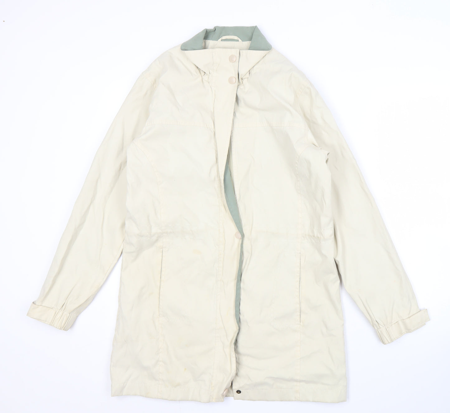 Hawkshead Women's Beige Mid-Length Coat Size 10