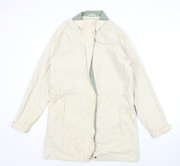 Hawkshead Women's Beige Mid-Length Coat Size 10
