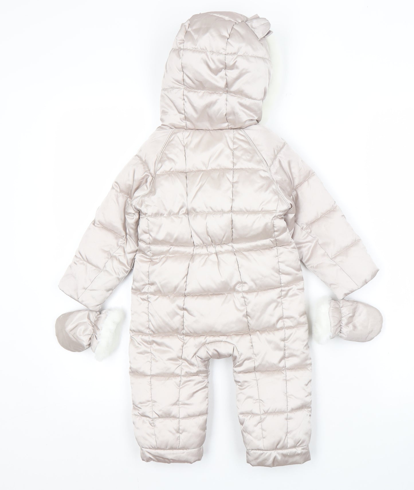 Baker Beige Unisex Baby Snowsuit 9-12 Months Faux Fur Trim