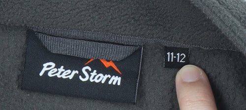 Peter Storm Boys Grey Basic Fleece Jacket 11-12 Years