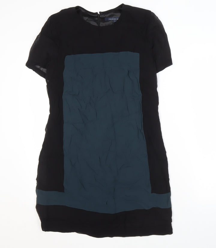 French Connection Women’s Black Colourblock Shift Dress 10