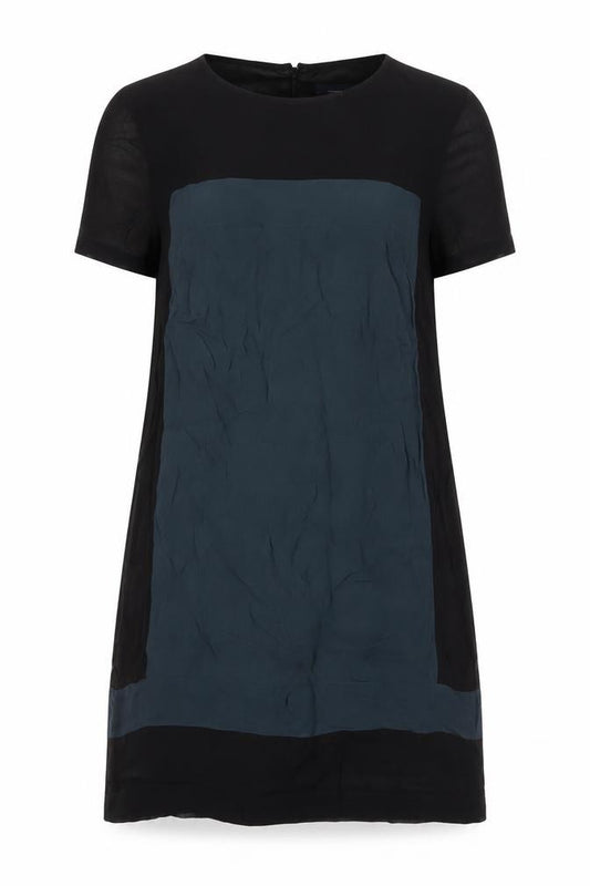 Front view of French Connection Women’s Black Colourblock Shift Dress 10
