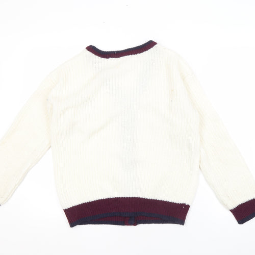 Harry Potter Girls White Cardigan, 12-13 Years, Embroidered V-Neck