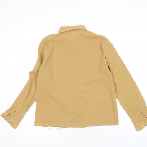 LondonPride Women's Beige Button-Up Shirt Size 14