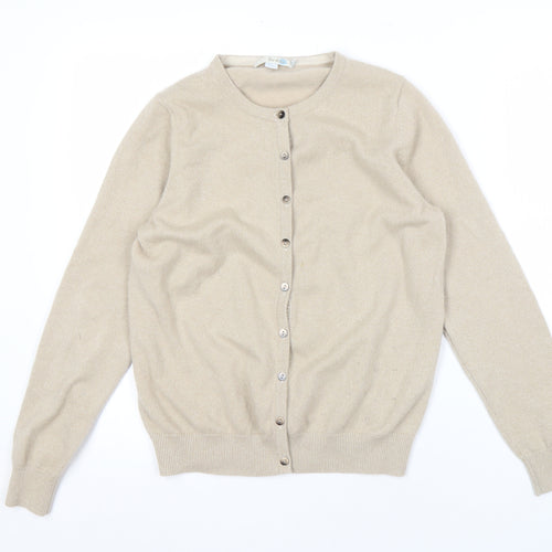 Boden Women Beige Cashmere Cardigan Size 16
