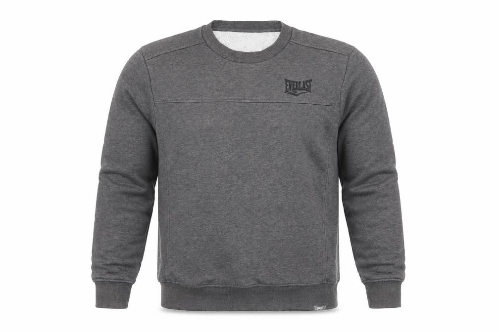 Front view of Everlast Men's Grey Pullover Sweatshirt, size M