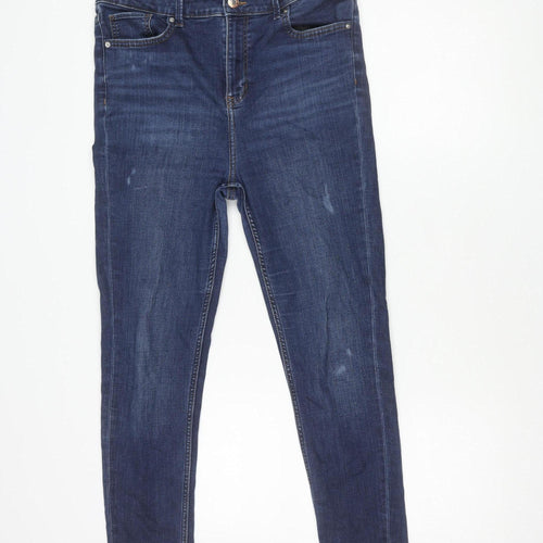 Marks and Spencer Blue Skinny Jeans, Size 14, Women's Stretch Denim