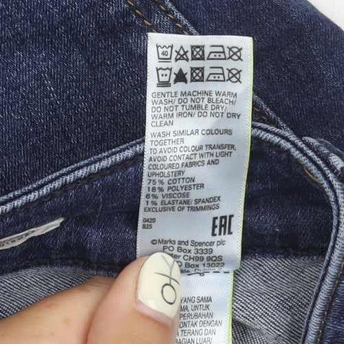 Marks and Spencer Blue Skinny Jeans, Size 14, Women's Stretch Denim