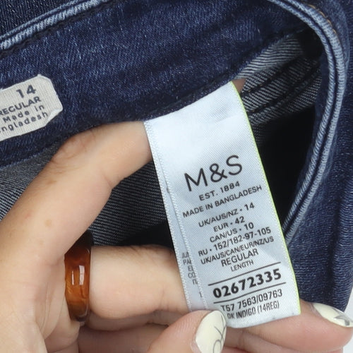 Marks and Spencer Blue Skinny Jeans, Size 14, Women's Stretch Denim