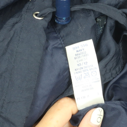 BHS Women's Navy Nylon Jacket Size 10