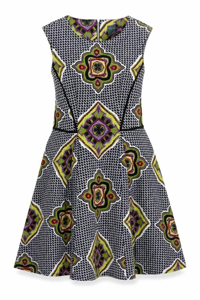 Front view of Gubby Style Women’s Multicoloured Dress, size UK 12