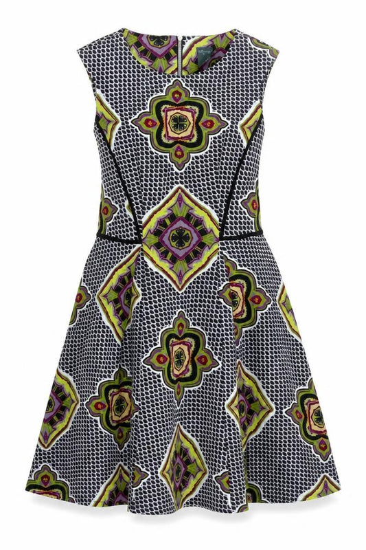 Front view of Gubby Style Women’s Multicoloured Dress, size UK 12